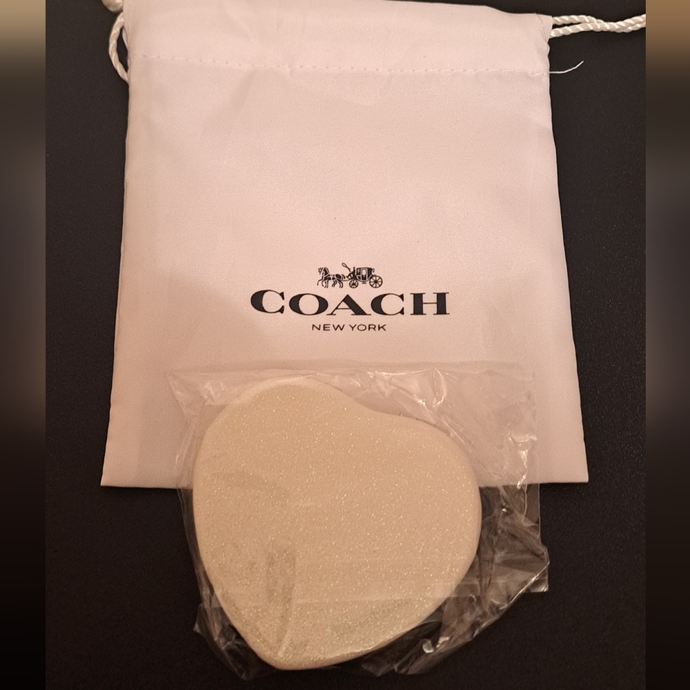 Coach Heart-Shaped Glittery Accessory New